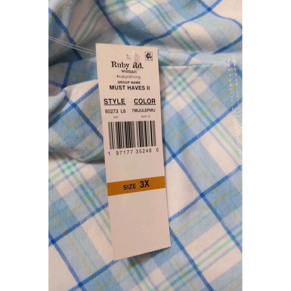 Ruby Road Woman 3X Shirt Hello Spring Knit 3/4 Flared Hem Plus NWT - Picture 5 of 6